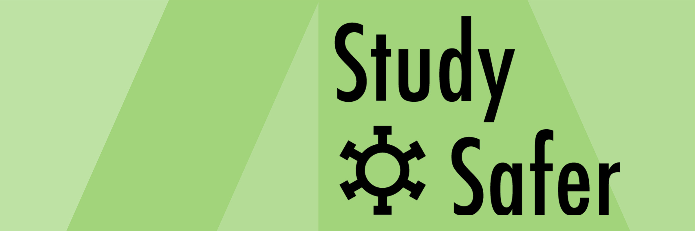 A graphic green background with the text